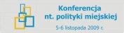 Konferencja nt. polityki miejskiej