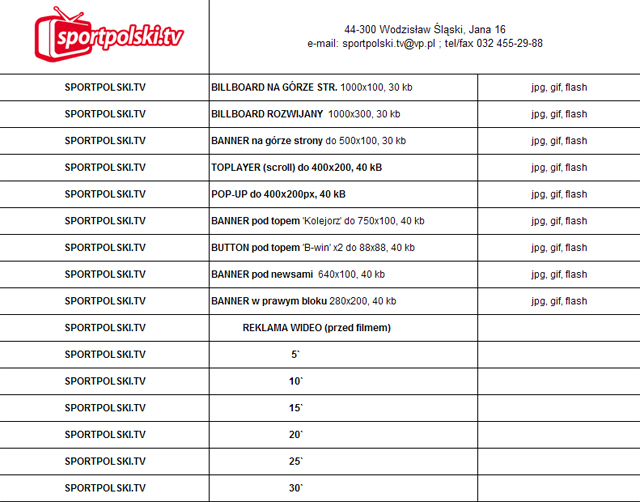 Oferta Sportpolski.tv